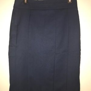 H&M Navy Blue Pencil Skirt Size 8